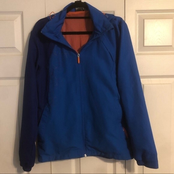 ADIDAS Climacool Small Blue Orange Windbreaker Jacket Soccer Athleisure Full Zip - Picture 1 of 8